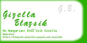 gizella blazsik business card